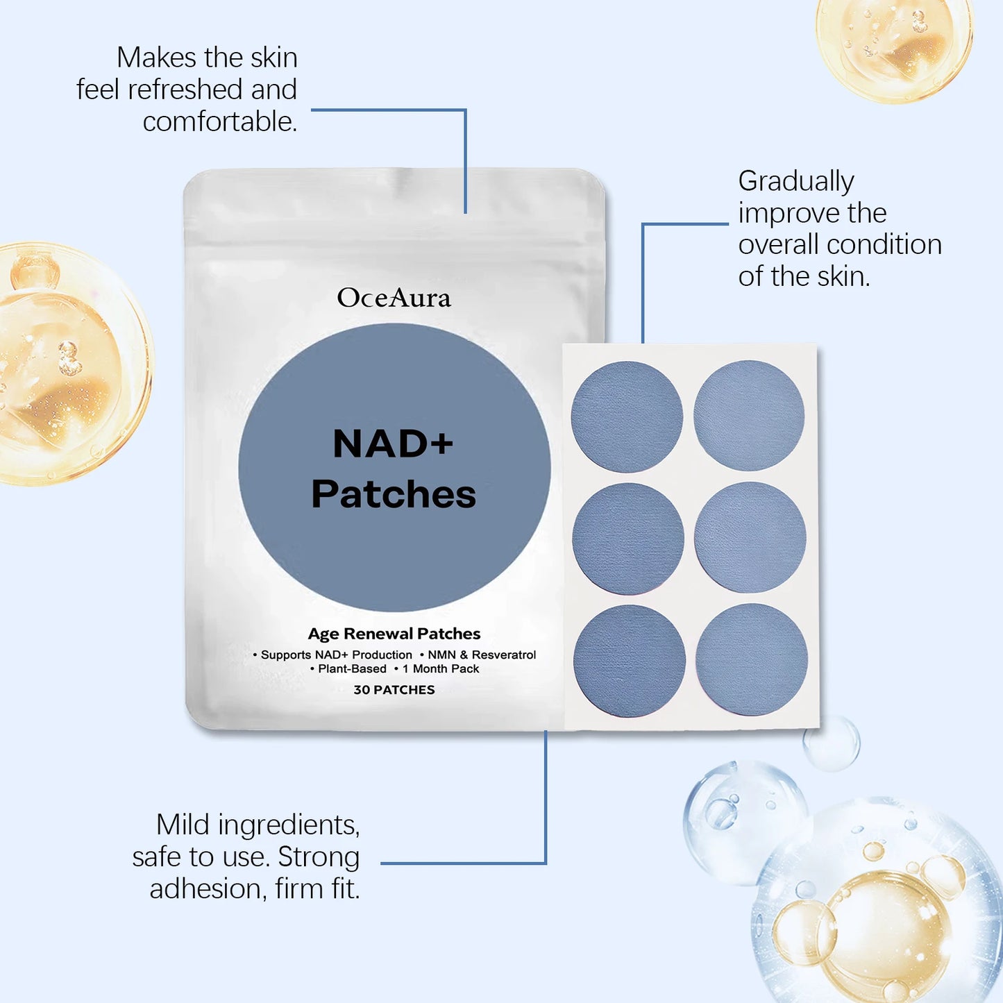 Body Care Patches Nourishing Revitalizing Gently Nourishes the Skin Smoothing Portable Stickers Renewal for Women & Men